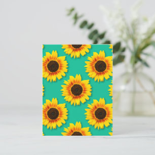 Sonnenblumen Sommer Blumenparty Dankeskarte
