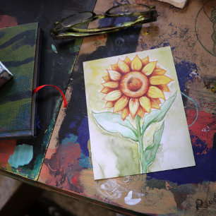 Sonnenblumen Sommer Postkarte