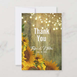 Sonnenblumen Sommer Rustic Americana Vielen Dank Einladung