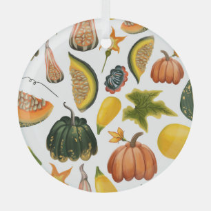 Sonnenblumen Sommer: Vintages Wasserfarbenmuster Ornament Aus Glas