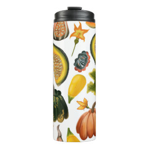 Sonnenblumen Sommer: Vintages Wasserfarbenmuster Thermosbecher