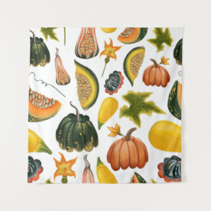 Sonnenblumen Sommer: Vintages Wasserfarbenmuster Wandteppich