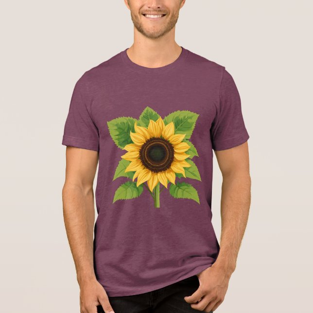 Sonnenblumen & Sonne - Symbol für Optimismus und W Tri-Blend Shirt (Vorderseite)
