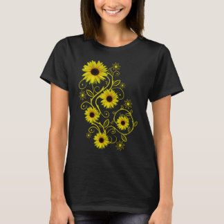 Sonnenblumen Sonnenblume Blumenranke Ornament T-Shirt