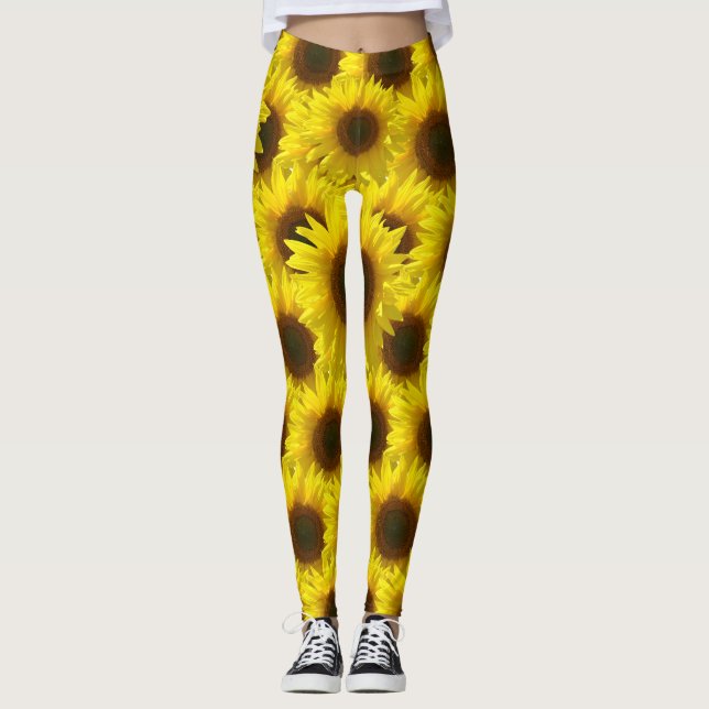 Sonnenblumen "Sonnentag hell" Leggings (Vorderseite)