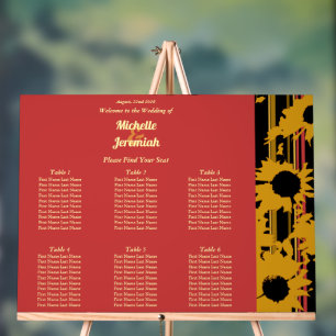Sonnenblumen Sonnenuntergang Koralle Moderne Hochz Acrylschild