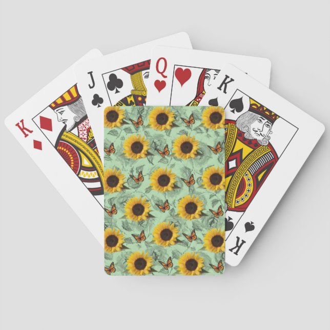 Sonnenblumen Spielkarten-Deck Spielkarten (Rückseite)