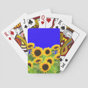 Sonnenblumen Spielkarten Ukraine Flaggenfarben