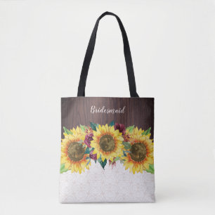 Sonnenblumen Spitze Holz Burgunder Blumen Brautjun