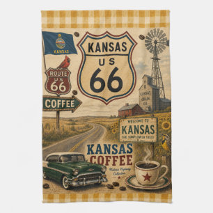 Sonnenblumen-Staat Kaffee Küche Americana Geschirrtuch