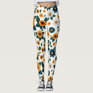 Sonnenblumen Stampede: Die Naturparkdisko Leggings