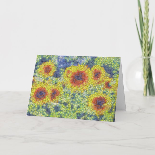 Sonnenblumen Starry Night Karte (Vorderseite)