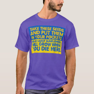 Sonnenblumen stecken diese Samen in Ihre Taschen u T-Shirt