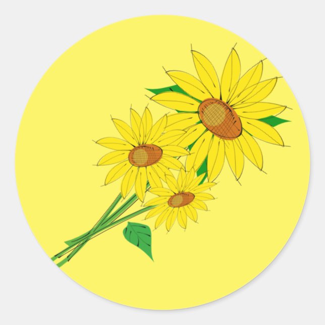 Sonnenblumen Sticker (Vorderseite)