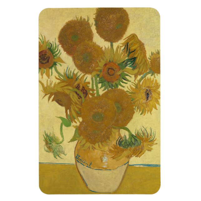 Sonnenblumen, Stillleben Ölgemälde, Van Gogh Magnet (Vertikal)