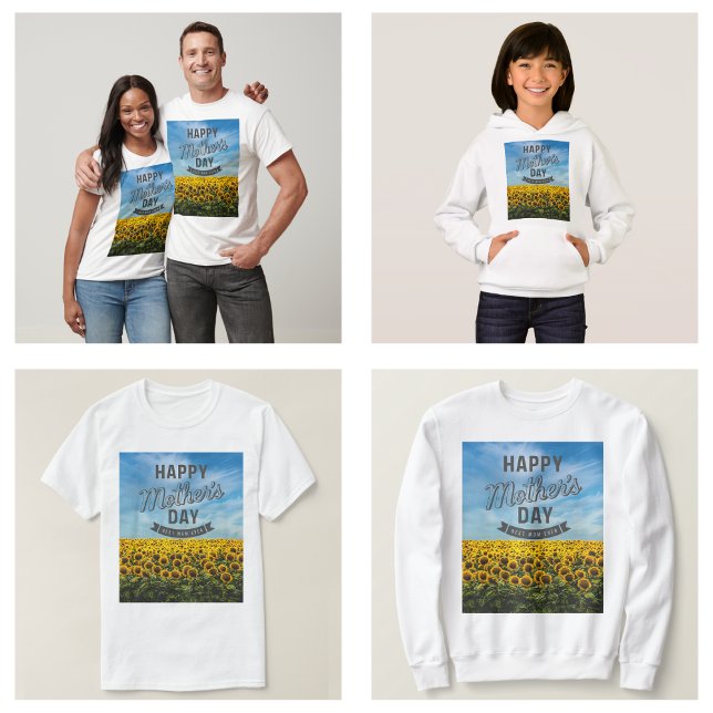 Sonnenblumen Stilvolle Elegante Wählen Sie eine Ma T-Shirt (Sunflowers Stylish Elegant Best Mom Ever Floral clothes)