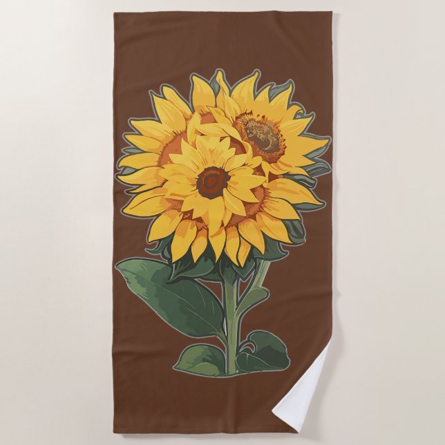 SONNENBLUMEN STRANDTUCH (Vorderseite)