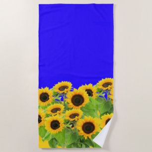 Sonnenblumen Strandtuch Ukrainische Flaggenfarben