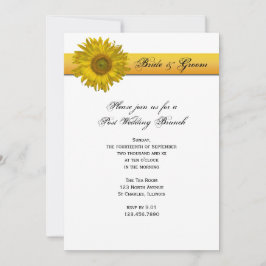 Sonnenblumen Streifen Post Hochzeitsfeier Einladung