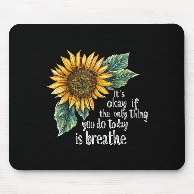 Sonnenblumen-Suizid-Bewusstsein  Mousepad (Vorne)