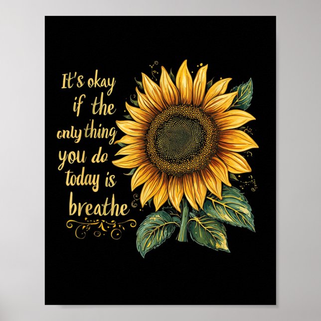 Sonnenblumen-Suizid-Bewusstsein  Poster (Vorne)