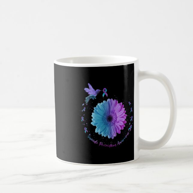 Sonnenblumen Suizidprävention Bewusstsein Kaffeetasse (Rechts)