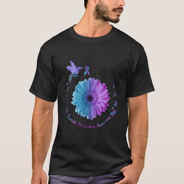 Sonnenblumen Suizidprävention Bewusstsein T-Shirt (Vorderseite)