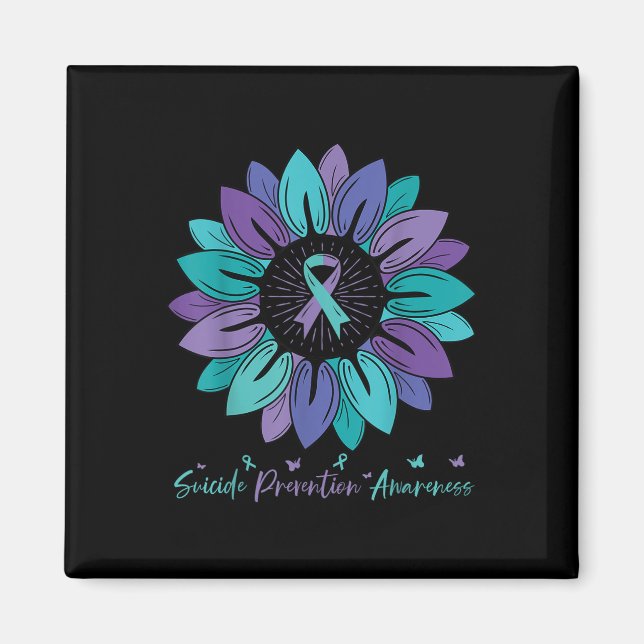 Sonnenblumen Suizidprävention Monat Magnet (Vorne)