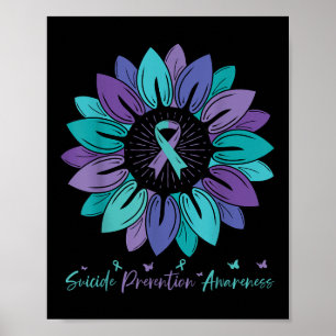 Sonnenblumen Suizidprävention Monat Poster
