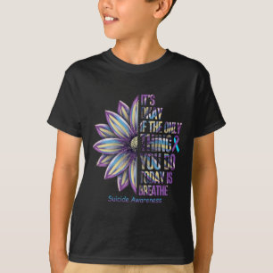 Sonnenblumen Suizidprävention Woche Aquamarin T-Shirt