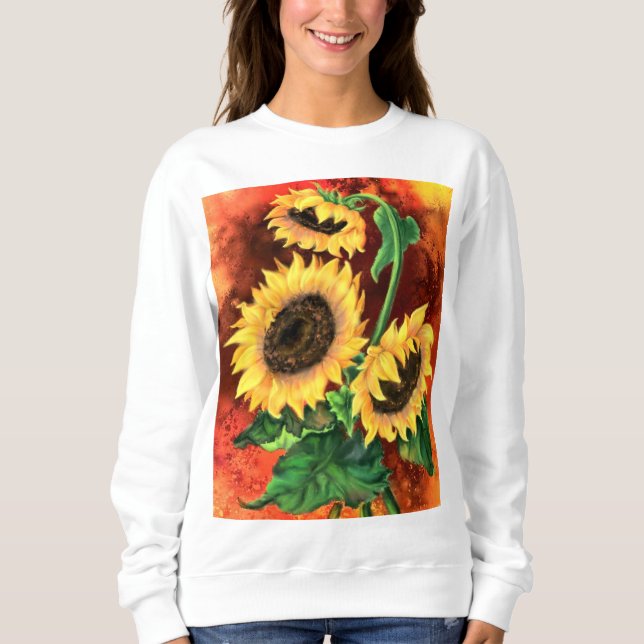 Sonnenblumen Sweatshirt (Vorderseite)