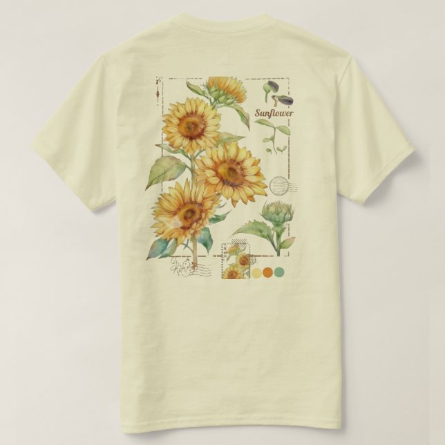 Sonnenblumen T-Shirt (Design Rückseite)