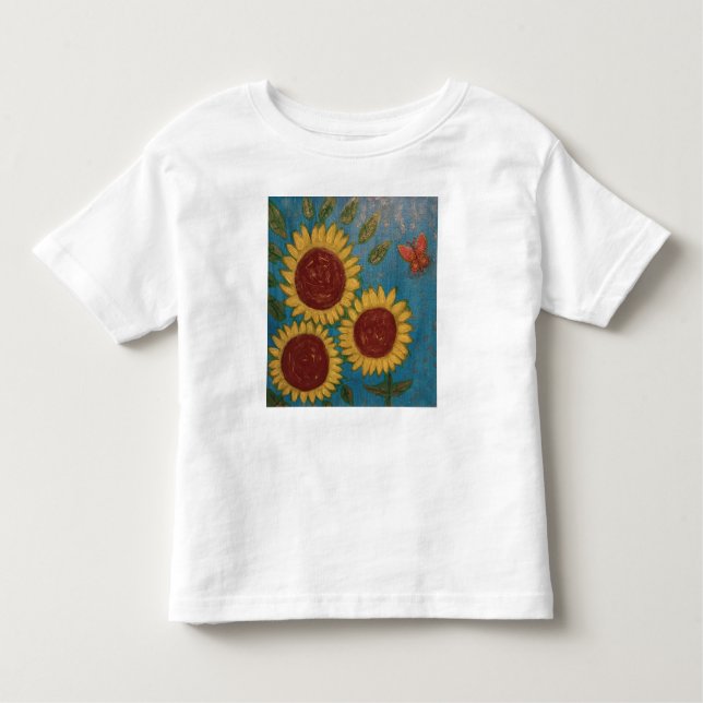 Sonnenblumen-T - Shirt für Kleinkinder (Vorderseite)
