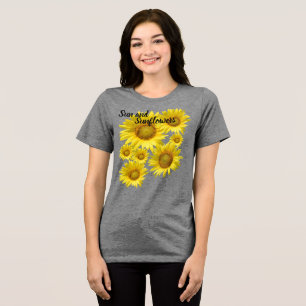 Sonnenblumen-T-Shirt Tri-Blend Shirt