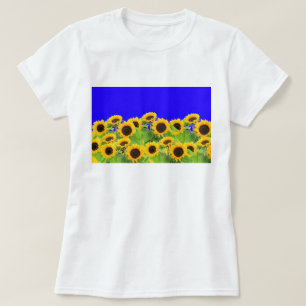 Sonnenblumen T - Shirt Ukraine Flaggenfarben - Unt