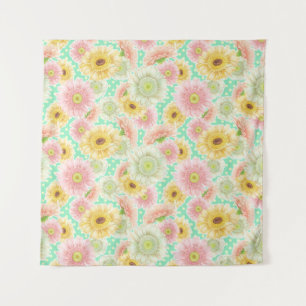 Sonnenblumen-Tapisserie - Helle Boho-Wanddekoratio Wandteppich