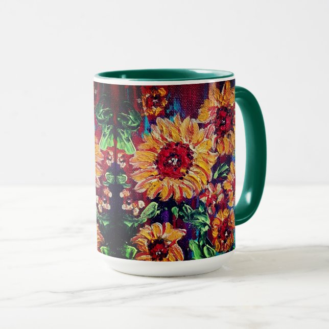 Sonnenblumen Tasse (VorderseiteRechts)