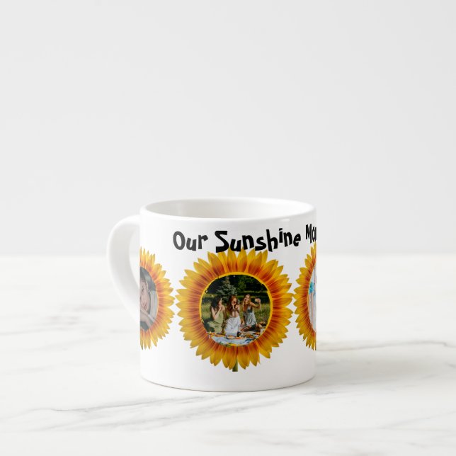Sonnenblumen Tasse Personalisiertes Foto (Vorderseite Links)