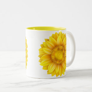 Sonnenblumen-Tasse Zweifarbige Tasse