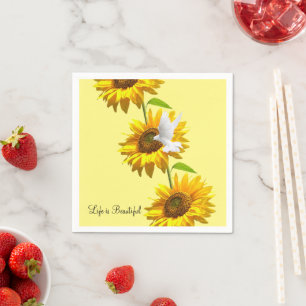 Sonnenblumen Taubenpapier Napkins Serviette