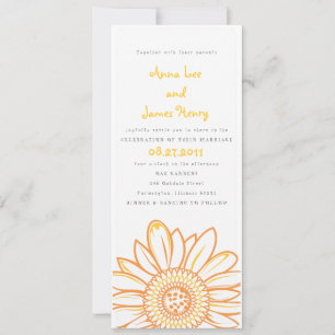 Sonnenblumen Tee Länge Hochzeit Einladung