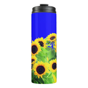 Sonnenblumen Thermal Tumbler Ukraine Flaggenfarben Thermosbecher