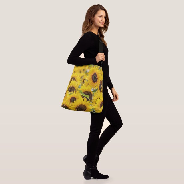 Sonnenblumen Tragetaschen Mit Langen Trägern (Am Model)
