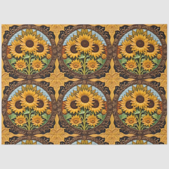 Sonnenblumen Trendy Beautiful Collection Seidenpapier (Vorderseite)