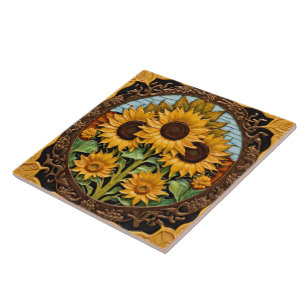 Sonnenblumen Trendy Schöne Kollektion Fliese