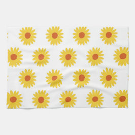 Sonnenblumen Tropischer Blumen Botanischer Frühlin Geschirrtuch