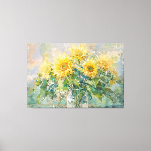 *~* Sonnenblumen TV2 Vase Gestreckter Leinwanddruc Leinwanddruck