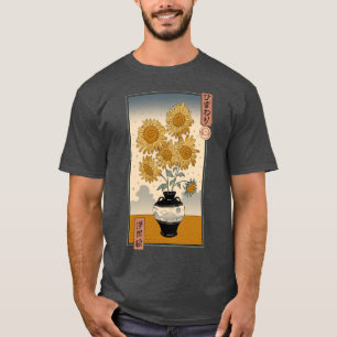 Sonnenblumen Ukiyoe T-Shirt