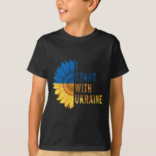 Sonnenblumen Ukraine Flagge Shirts Ich stehe mit d