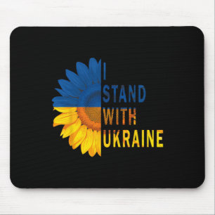 Sonnenblumen Ukraine Flagge Shirts Ich stehe mit U Mousepad